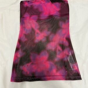 Pink and Black Tie-Dye Tube Top